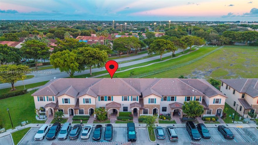 Tenant occupied until Nov 30. Showings after 6:30 PM. Well-maintained townhouse in a great neighborhood with wonderful neighbors, many in law enforcement. The backyard backs onto an open plot of land, providing extra privacy and a peaceful view. Built in 2015. A/C is original but serviced regularly. Newer washer and dryer; kitchen features wooden cabinets and a brand-new microwave. Half bath downstairs; upstairs offers 3 bedrooms, including a spacious primary suite with private bath. Attic provides extra holiday storage. Community includes a gym, large pool, jacuzzi, and clubhouse for events. Two assigned parking spaces in front of the unit, plus ample guest parking nearby. Pre-approval or proof of funds required before showings. Do not disturb tenants.