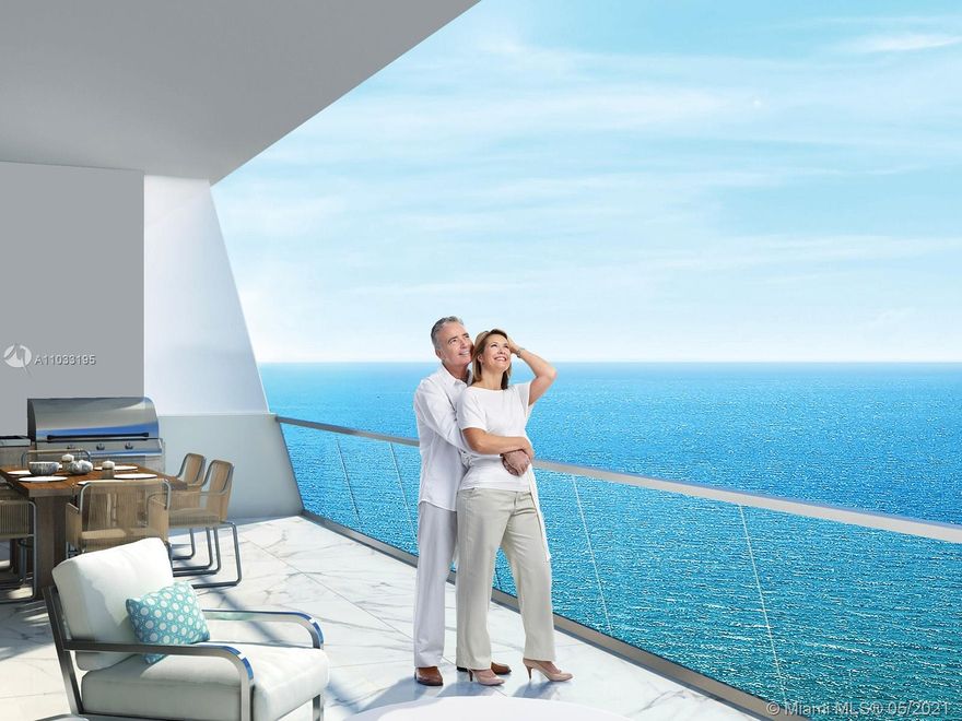 DEVELOPER INVENTORY! DELIVERED UNFURNISHED - DESIGNER READY. Flow through Residence "B" w direct views of the Atlantic Ocean & Intracoastal Waterway. Features 10' CEILINGS, imported Snaidero® Italian custom cabinetry & stone countertops, top-of-the line Gaggenau® appliances, 11' deep oceanfront sunrise terrace w summer kitchen + sunset terrace, spacious walk-in closets.Turnberry Ocean Club Residences is a 54-story tower composed of 70,000 SF of luxury amenities w unrivaled, world-class service incl the 3-story (30-32) private signature Sky Club w sunrise/sunset pools, private dining, health & wellness spa & entertainment. Residents receive membership privileges to Turnberry Isle Country Club, Tidal Cove, & priority access to Fontainebleau
Aviation & Turnberry Marina.