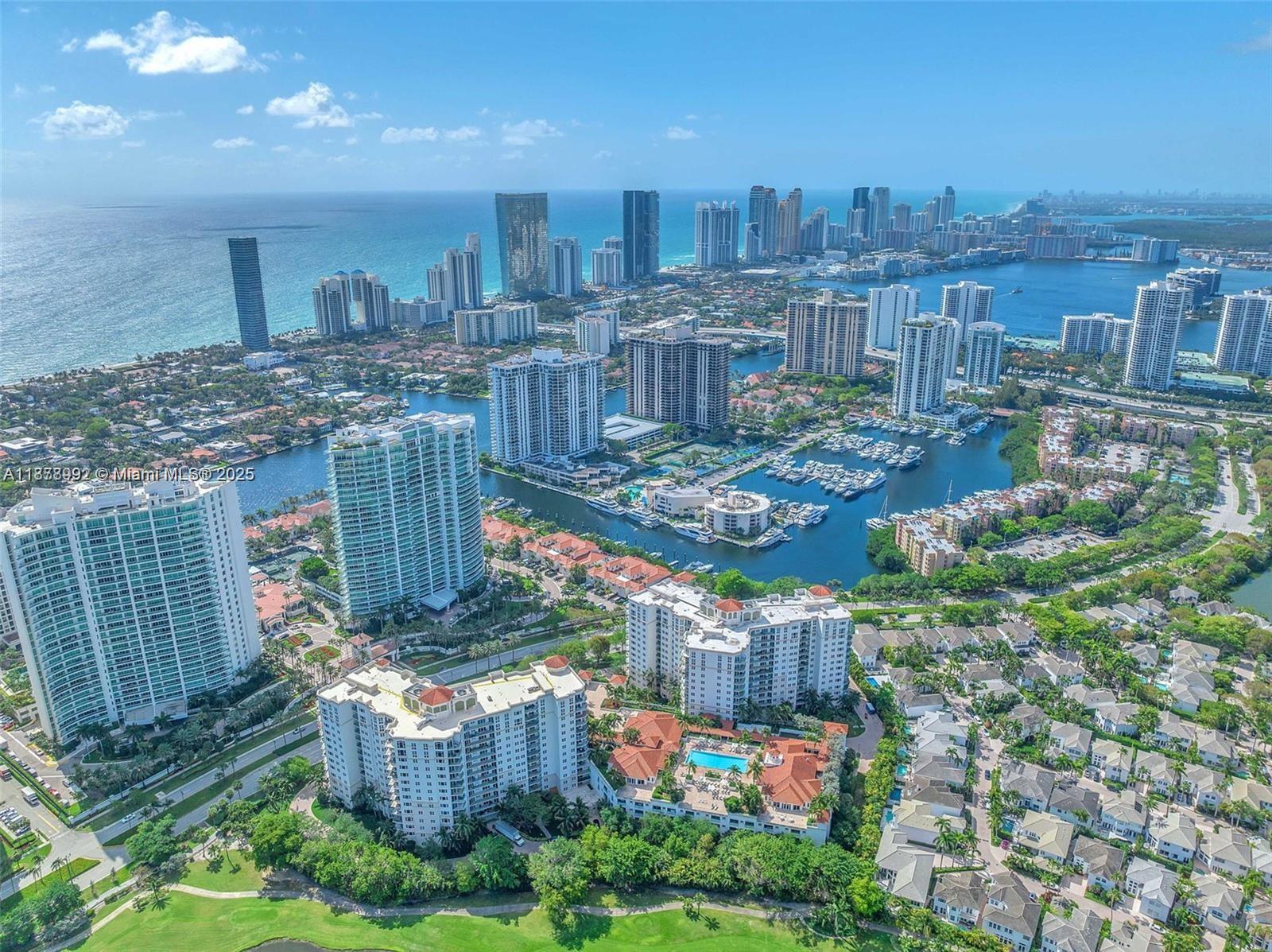 Experience luxury living at Turnberry Village Aventura with this 2-bedroom, 2-bath residence spanning 1,257 sq. ft., boasting peaceful garden vistas. Interior features include marble flooring throughout, a designer Italian kitchen with cherry wood cabinets, granite counters, stainless appliances, and an in-unit washer and dryer. The building provides full-service amenities such as round-the-clock concierge, valet parking for guests, an infinity pool, spa, Jacuzzi, fitness center, children’s play area, billiards, and sophisticated entertainment spaces. This home comes unfurnished and includes one covered parking spot. Viewings are available Monday to Friday with 24-hour notice.