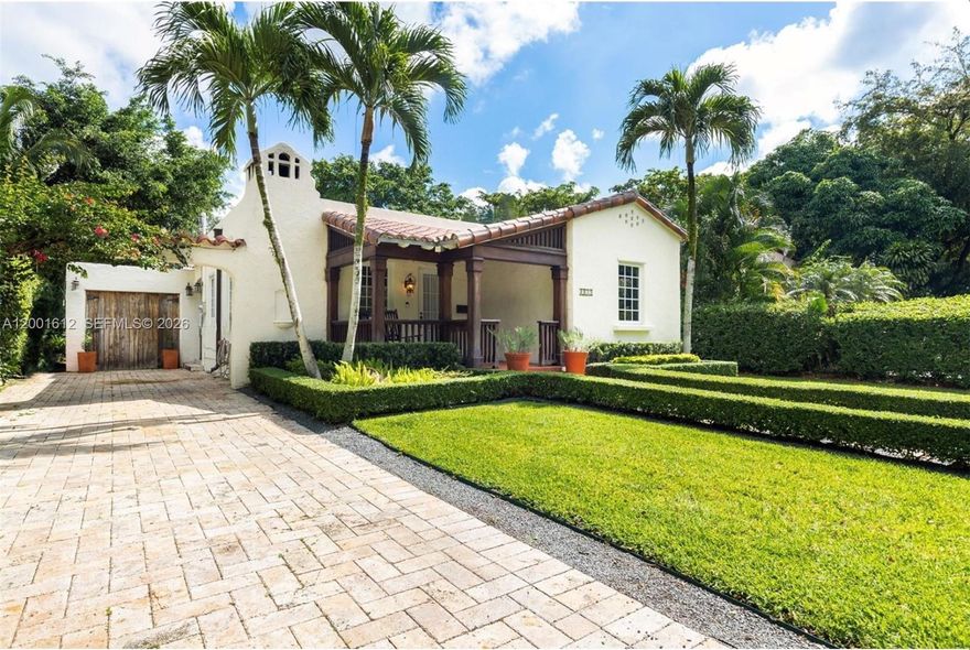 Centrally located in the heart of Coral Gables, near Coral Gables Country Club, golf courses, parks, Biltmore Hotel, A+ rated schools and Miracle Mile. This historically designated Merrick Old Spanish home offers charm with modern upgrades. The home features 3 bedrooms, 2 bathrooms, covered patio area, original hardwood floors, large primary bedroom with walk in closet and ensuite bath.