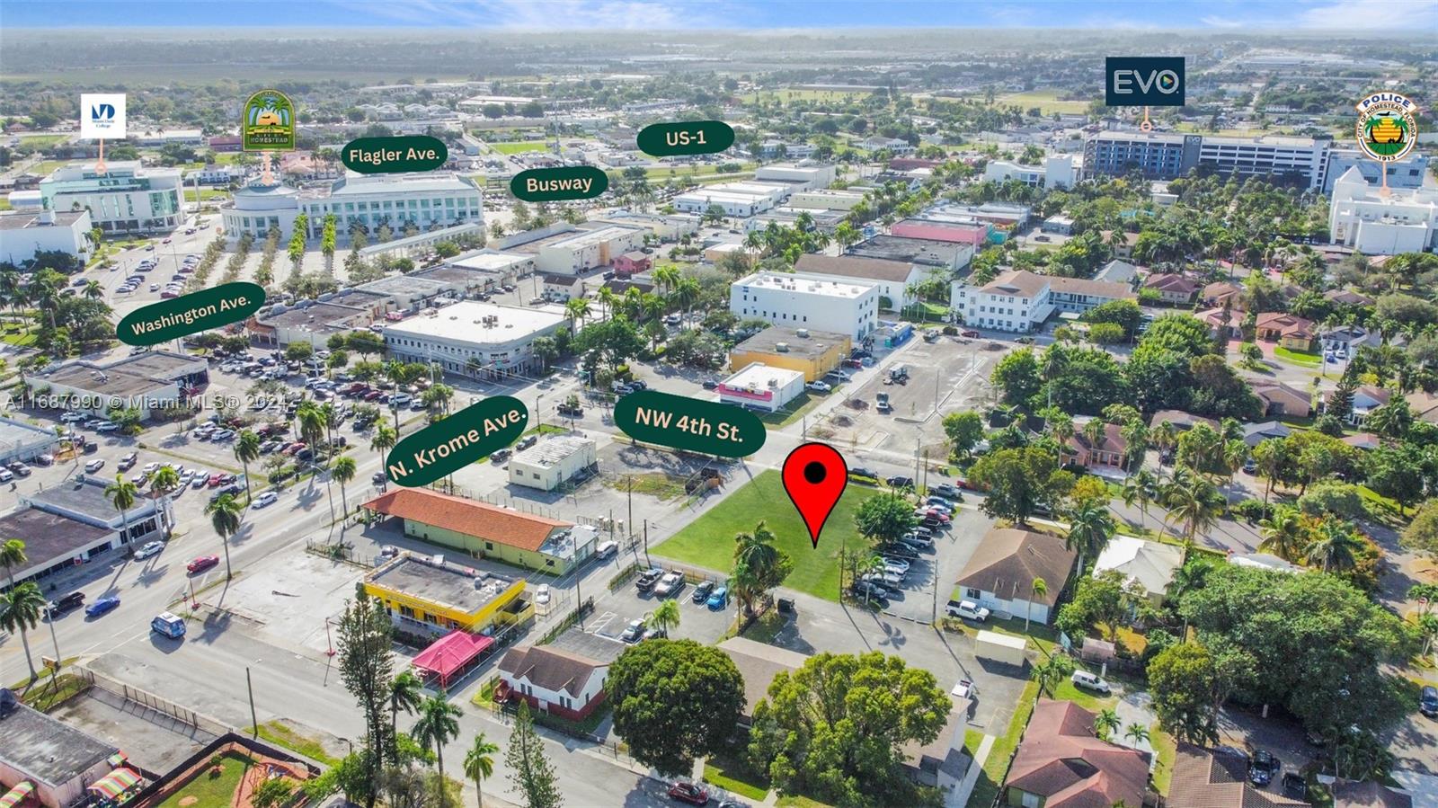 INTRODUCING A GREAT INVESTMENT OPPURTUNITY TO SCALE YOUR BUSINESS BY DEVELOPING THIS 13,000 SF VACANT, INFILL LOT IN THE HISTORIC DOWTOWN BUSINESS DISTRICT ALONG KROME AVE. AND THE AREA AROUND MIAMI-DADE COLLEGE HOMESTEAD CAMPUS, HOMETSTEAD CAMPUS, HOMESTEAD POLICE STATION AND CITY HALL. SITUATED IN ZOING OVERLAYS BOOSTING DEVELOPMENT POTENTIAL TO PERMIT THE FOLLOWING ALLOWED USES; ACCESSORY BUILDING, APARTMENT/CONDOMINIUM, RETAIL, CIVIC GOVERNMENT AND OFFICE SPACE JUST TO NAME A FEW. ZONED (B-1) RESTRICTED RETAIL COMMERCAIL DISTRICT. BUILDING HEIGHT LIMITATIONS SIX (6) STORIES. LOCATED IN AN OPPORTUNITY ZONE WITH ATTRACTIVE TAX BENEFITS.