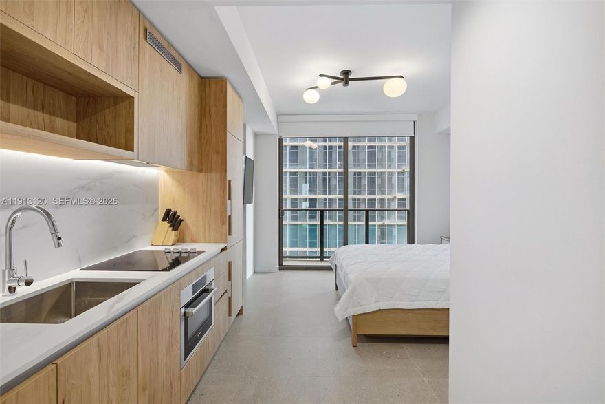 PRICE REDUCED TO $410K — UNIT INCLUDES A STORAGE

Turnkey modern studio at The Crosby Miami Worldcenter featuring floor-to-ceiling windows, sleek contemporary finishes, and an open-concept layout filled with natural light. Ideal as a primary residence, vacation home, or income-producing investment with full short- and long-term rental flexibility for immediate revenue. Enjoy resort-style amenities including rooftop pool with skyline views, fitness center, spa, residents’ lounges, 24/7 concierge. Prime location steps from Kaseya Center, Brightline, Bayside, waterfront dining, and entertainment. Exceptional opportunity in Miami’s fastest-growing urban district.