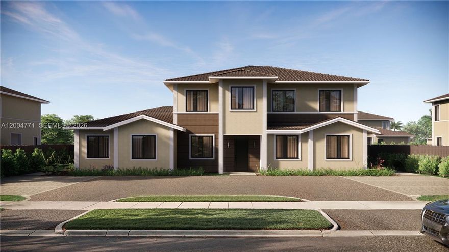 Modern and brand new one-story townhouse with a three-bedroom, three-bath layout averaging about 1,500 ft² of interior space. Its main level offers an open-concept kitchen, living and dining area, while the upper floor holds all bedrooms. Each Alder unit comes with two private parking spaces and a fenced backyard. Features include luxury vinyl flooring, modern wood cabinetry, stainless-steel appliances, quartz countertops and impact-rated windows and doors.
