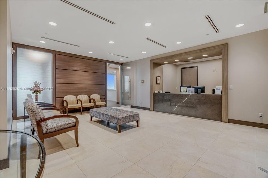 Rare opportunity to sublease Class A medical office space on the 20th floor of Town Center One in Miami’s Dadeland/Kendall business district. The suite features exclusive exam rooms, private offices, and built-in cabinetry, along with a shared waiting area, kitchen, and corridors connected to an established OBGYN practice. Enjoy expansive skyline views, abundant natural light, and a modern move-in ready build-out.