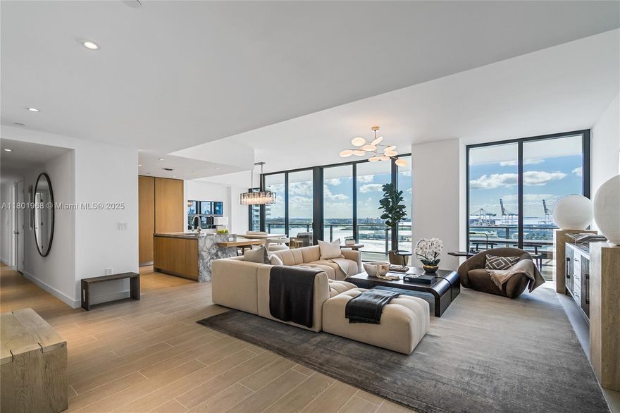 03 Line Bay View Residence at Five Park Miami Beach: 3 Beds, 4 Baths, 2,336 sq ft. New Construction – Move-in Ready. Includes 2 Assigned Parking Spaces. Enjoy panoramic bay views from this expansive residence in the iconic 48-story tower. FIVE PARK Miami Beach offers elevated living with world-class amenities, including a FULL SERVICE BEACH CLUB in South of Fifth. Features include 10 ft ceilings, refined finishes, and top-of-the-line appliances.