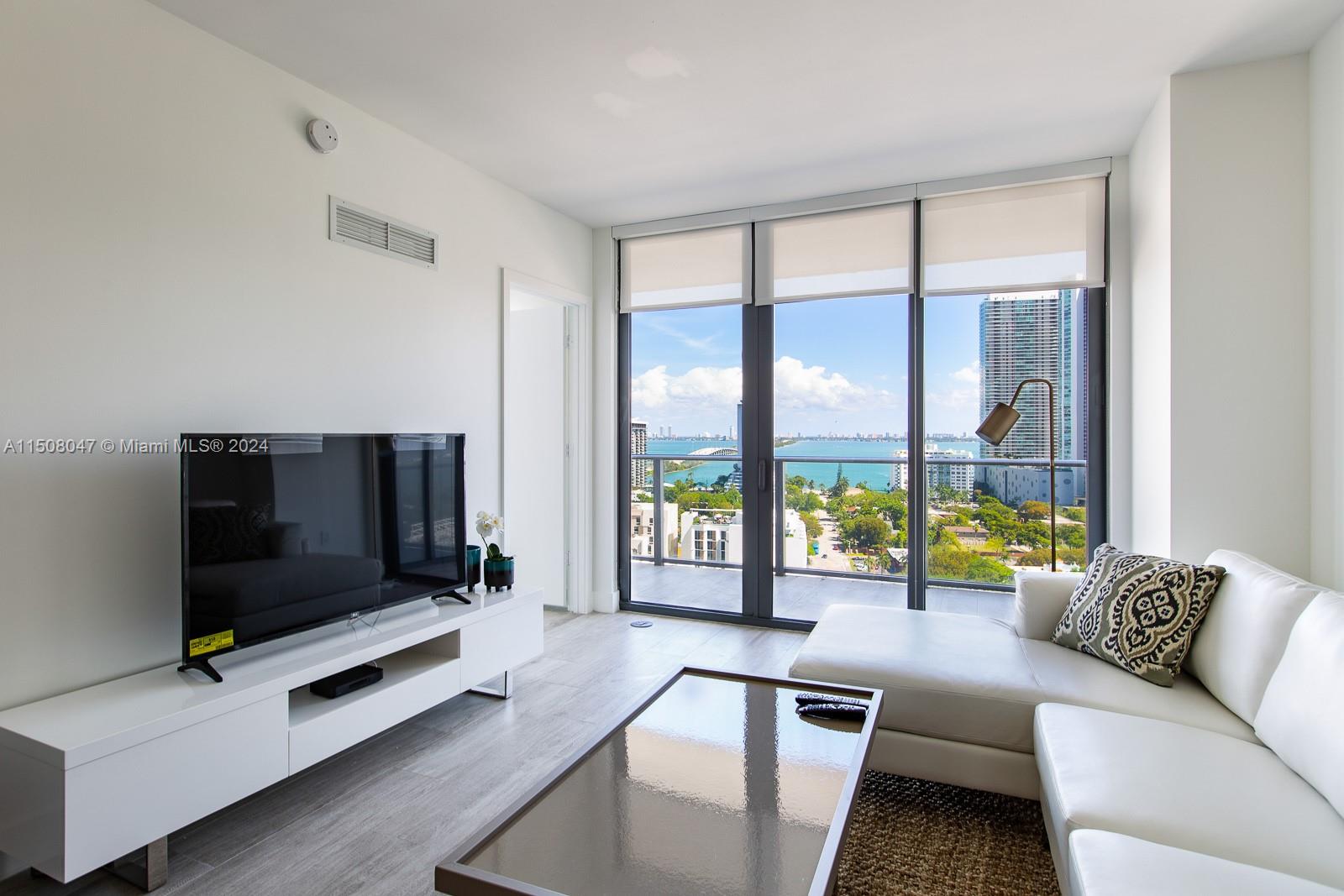 Enjoy this luxury resort style building in the heart of midtown, that is close proximity to restaurants and shopping. This gorgeous unit has amazing water views of the bay, upgraded bathroom, closet, balcony, and an Ital Kraft Kitchen. The unit will be furnished with a modern Miami decor. The Hyde Midtown has tennis courts, beautiful pool area, valet parking, fitness center, spa, kids playroom, business center, media room, and putting greens.