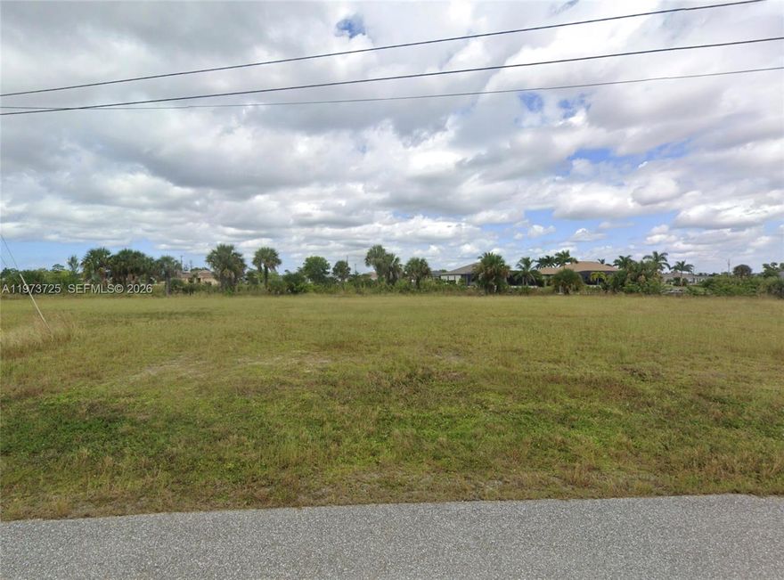 Discover this .28-acre canal-front building lot in the desirable Jacaranda area of Cape Coral. This oversized freshwater canal parcel offers wide water views and direct boating/kayaking access (Cape Coral has ~300 miles of canals). Zoned R1 for single-family homes, the lot is ready for city water and sewer hookup. The property sits high (no flood insurance required) with no HOA or deed restrictions.

The location is unbeatable, with top-rated Lee County schools (Diplomat Elementary 8/10, Diplomat Middle, Island Coast High) just down the road. Shopping and dining on Pine Island Rd and Del Prado are minutes away. Outdoor enthusiasts will love nearby nature trails (Prairie Pines Preserve, Gator Trails Park). Plus, the white-sand beaches of Sanibel and Fort Myers are only a 20-25 minute drive away.

This canal-front lot is a rare opportunity to build your dream home and embrace the Florida waterfront lifestyle!