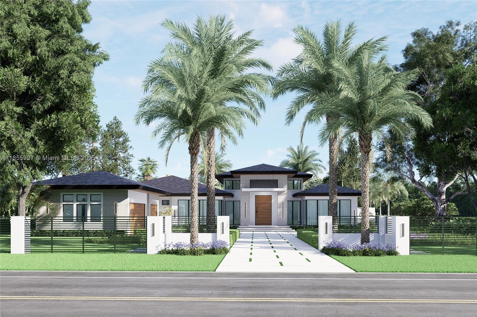 Gated single-level Pinecrest masterpiece with 9,315 SF of custom living space on a 39,204 SF lot. Main home offers 7 ensuite bedrooms, a private master wing with terrace, spa bath & outdoor shower. Chef’s Pedini Italian kitchen features 2 islands, hidden pantry, Sub-Zero/Wolf appliances & full bar. Theatre room, Sonos sound, smart-home controls, designer finishes & oak floors throughout. Resort-style pool with sunken fire lounge, spa, summer kitchen & lush landscaping. Guest house with sauna & cabana bath. 3-car EV-ready garage, generator-ready.