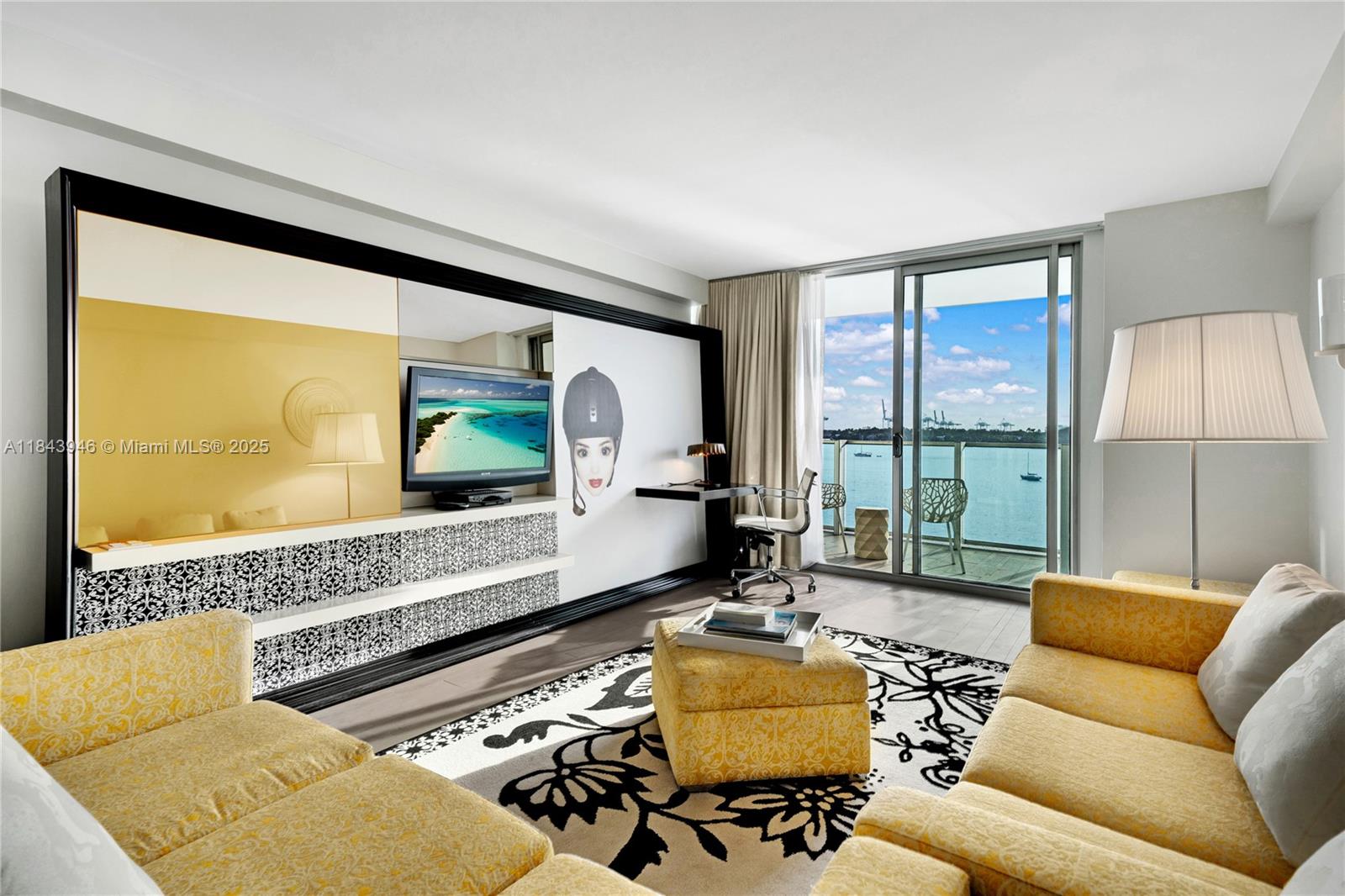 Welcome to the Mondrian Hotel. The Ultimate Condo Hotel on Miami Beach. This fully furnished unit offers endless bay views from the spacious 1 Bed | 1 Bath with private terrace and Kitchenette. The Mondrian offers two pools with endless water and skyline views along with food and beverage services. Other amenities include fitness center, spa/salon, on-site concierge, 24/7 security. Located on West Avenue giving you easy access to the Beach, Parks and Restaurants. ANNUAL LEASE ONLY.