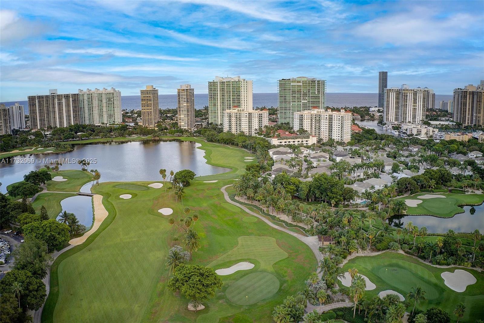 Spectacular center building view 2bed/2bath condo overlooking JW Marriott Turnberry golf club with 3 balconies with amazing views of the ocean, bay, and skyline. Newly renovated kitchen with white quartz counter tops matching back splash completed with deep SS sink, stove and a brand new 32 cubic foot refrigerator including a new silent dishwasher. A large dining to entertain guests with newly renovated bedrooms with euro porcelain tiles in both bedrooms Washer/Dryer hookup in unit. Furniture also available. Very well managed building with 24 hr front gate personal security, free Tesla transportation. excellent amenities including, heated pool, tennis, sauna, fitness room, clubhouse, courtesy bus, extra storage, BBQ's including 1 kosher valet parking and more. Assigned parking plus