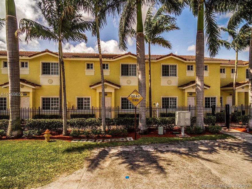FULL PRICE OFFER 1 Month commission to TENANT REALTOR. 
Beautiful 2 story townhome in a private, gated community, at a quiet, dead-end street. 7 units total in the building. Tiles throughout with carpeted stairs, large living room, marble counter tops in kitchen and bathrooms, private backyard, washer/dryer. Call for more information and to make appointment.