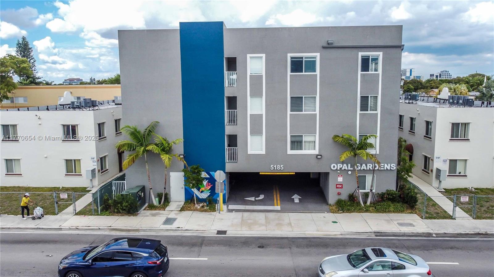 Opal Gardens is a 22-unit apartment building located at 5185 W Flagler Street in Miami, Florida. Built in 2023, the building has 13,840 net rentable SF, 25,344 gross SF on a 7,458 SF lot. The unit mix is 100% 2-bed/1-bath units, measuring 629 SF on average. The property is built with durable CBS construction, a T.P.O roofing system, ensuring long-term value and structural integrity. Opal Gardens residents benefit from the convenience of covered parking, central A/C, and an elevator. On-site amenities including a 24-hour fitness center, a 24-hour business center with a glass-walled conference room, and laundry facilities.