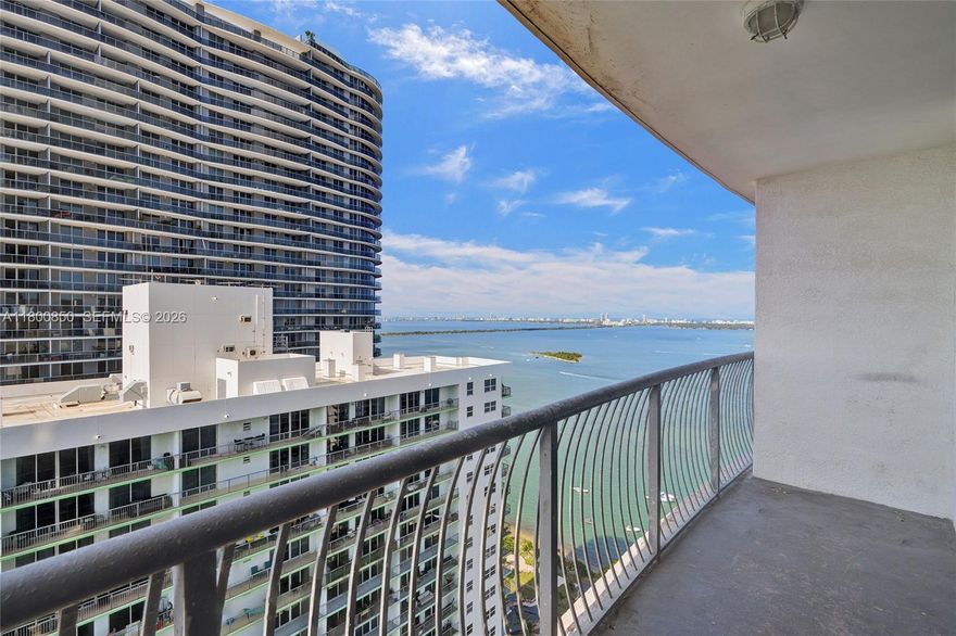 Spectacular 40th Studio in Opera Tower with the best view in Miami! Experience luxury in this 40th-floor unit with stunning 180° views of Biscayne Bay and the Miami skyline. This unit features modern design, Wifi, cable, and a private parking spot. Enjoy a pool, gym, hot tub, 24/7 security, and onsite conveniences like a coffee shop, grocery store and salon. Ideally located near Miami Beach, Downtown, Brickell, Airport and more, with mid-term rentals (30-day min) allowed. This unit offers luxury, convenience, flexible living and a great investment potential! Schedule a tour today—this is the best studio penthouse in Opera Tower!