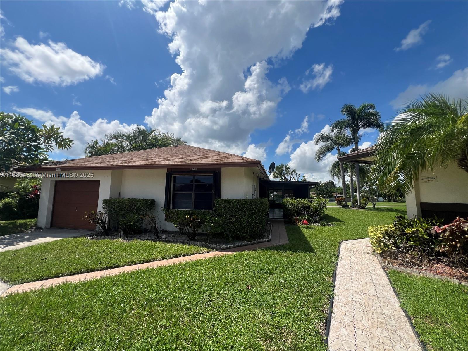 Welcome to this 2br/2bth home nestled on a quiet cul-de-sac in desirable, centrally located neighborhood in LOW HOA- Garden Hills. Featuring 1 car garage, charming property offers a perfect blend of comfort, convenience & outdoor living. Enjoy serene pond water view from your expansive wrap-around screened patio, w/brand new screens. Update your way if desired. Spacious living & dining room combo. Split bedroom layout offers privacy and laundry is conveniently located in garage.
Home is a single-family home, however on tax records it is listed as-townhouse. Only 1 story-some would say detached villa. Property has a canal & pond-views from screened patio w/public sidewalk around pond. Please see tax records or picture for more understanding. All sizes & info approx to be verified by buyer