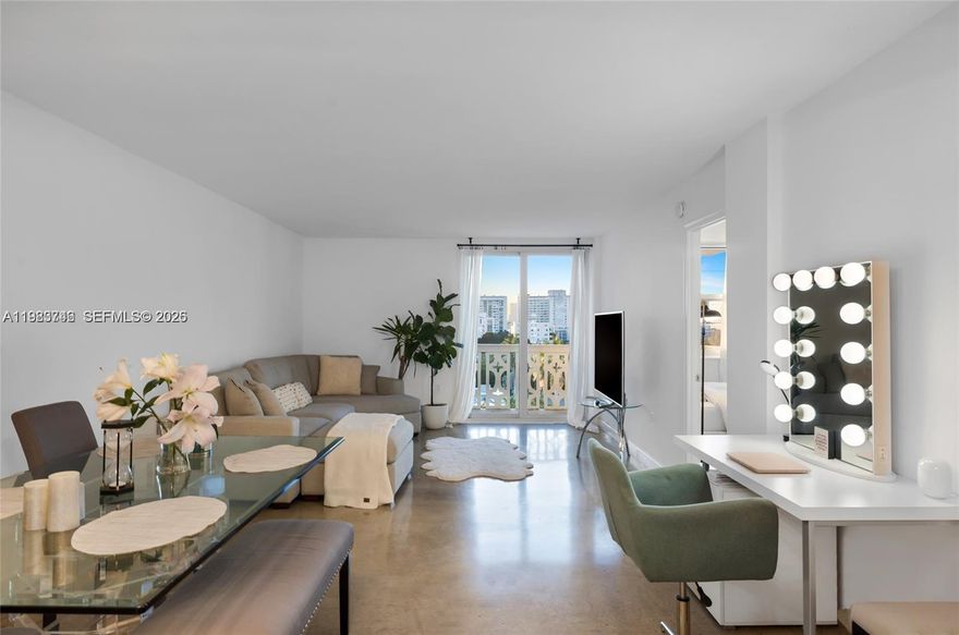 FHA Approved through 05/25/26, can be financed with 3.5% down. Financially solid building. Enjoy gorgeous sunsets and beautiful City view from your balcony facing West. Beautiful oversized 1BD/1.5BA is filled with natural light, very bright and sunny. New impact windows. Tons of closet space and storage cage available. This secure boutique building offers recently renovated common areas, new controlled intercom system, art deco lobby, and pool, bike storage and laundry facility on each floor. Clean and quiet building with on site manager. Enjoy all Flamingo Park and tennis court as your backyard. Unassigned Parking Space. Building has reserves. Fannie Mae approved, min downpayment. Updated Roof. 40 year recertifications completed.