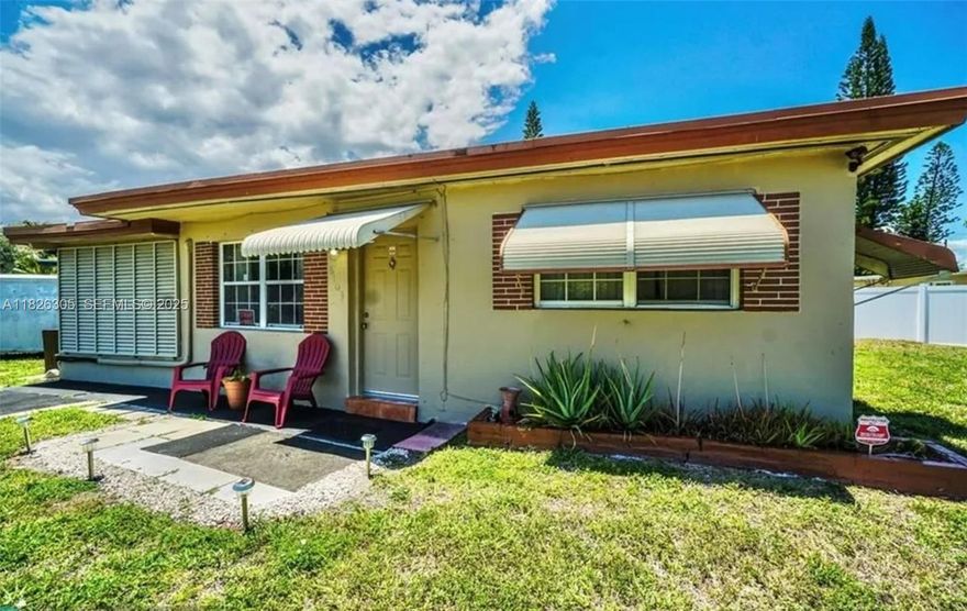 Discover this delightful 2-bedroom, 1-bath Single-family home featuring a versatile Florida room and an additional full bath—ideal for guests, a home office, or extra living space. Situated on an oversized lot just minutes from the iconic Hard Rock Casino, you’ll love the unbeatable location with endless dining, shopping, and entertainment nearby.

Enjoy a spacious yard with plenty of room for outdoor fun or future additions. Whether you're looking for your first home or an investment opportunity, this property offers both comfort and potential in a highly desirable area.

Don’t miss out on this unique gem—schedule your showing today!