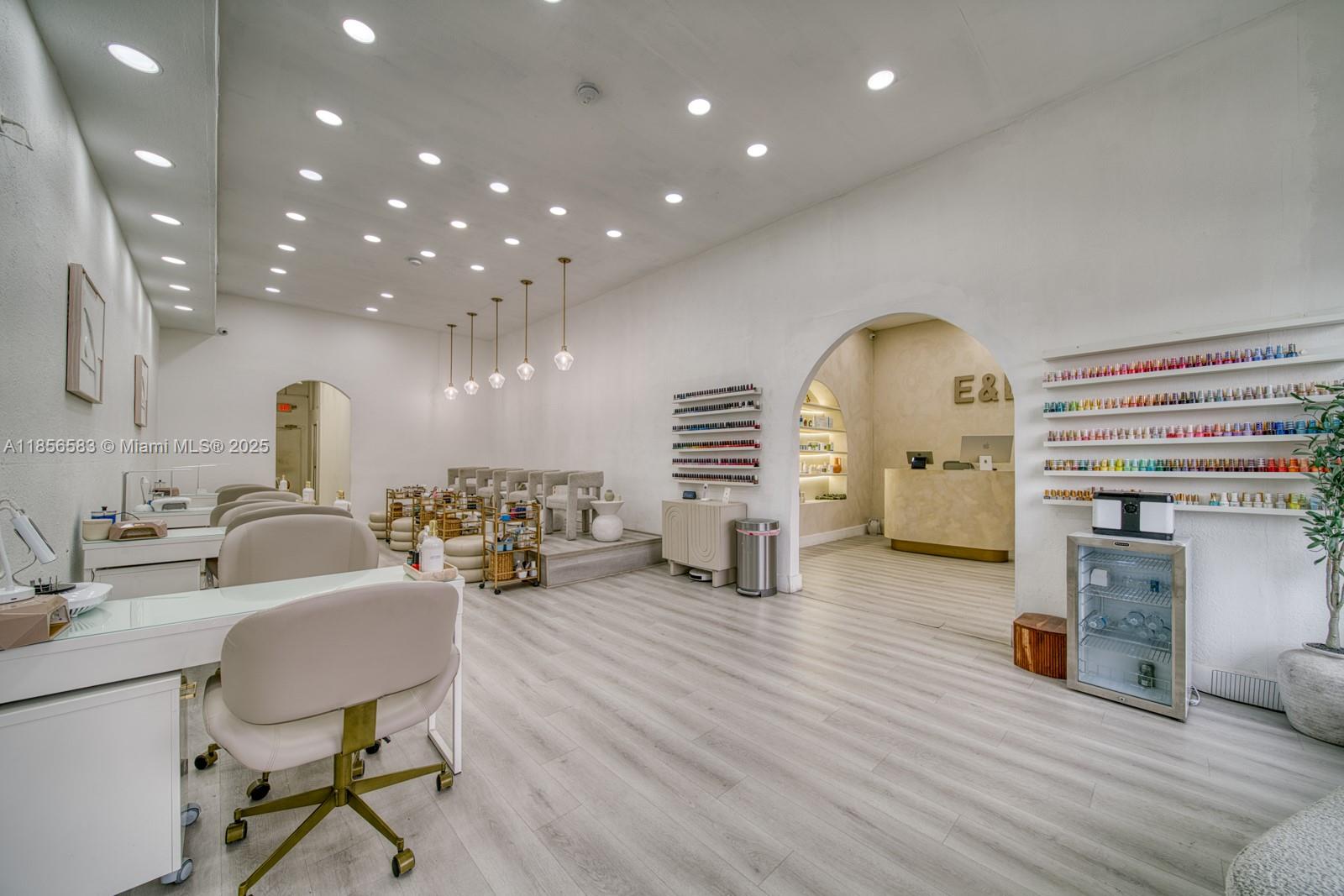 Turnkey beauty salon and spa available in the heart of Flagami, offering approximately 2,000 sq. ft. of combined space with private parking in the back. The salon features 2 hair stations, 5 pedicure chairs, 6 nail stations, and a dedicated waxing room, providing a full-service setup for beauty professionals. Adjacent to the salon is a spa area with 4 private treatment rooms, 2 of which have water connections, ideal for facials, massages, and other wellness services. This fully equipped and move-in-ready space is perfect for a beauty professional or team looking to operate their own salon and spa. Call us anytime — we pick up!