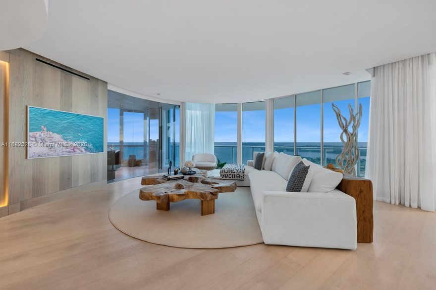 Step Inside With Me! Skyline sophistication at Miami Beach’s most coveted 13 acre oceanfront address: The Continuum. Curated by renowned architect, Kobi Karp, this refined 4 bedroom residence is experienced through a white oak foyer, fluted paneled walls and soft curved ceilings. The Southeast-facing social lounge showcases integrated millwork, designer lighting, and custom drapery. A glass-partitioned Hans Krug kitchen displays lacquered cabinetry, sleek storage, wood-encased central island, and Miele appliances. The formal dining provides a panoramic sunset backdrop for entertaining. The primary suite offers serene ocean views, spa bath, dressing room and sunrise terrace. Dual oceanfront offices and TV room complete this offering. PRESENTED FURNISHED. Cabana 14 available​​‌​​​​‌​‌​​​‌‌​​​‌‌‌​​‌​​‌‌​​​​ separately*