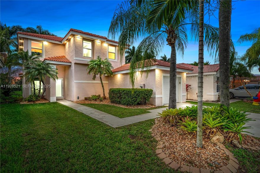 STUNNINGLY UPDATED and luxurious single family home located in the highly desirable Silver Lakes community! This beautiful 3 Bed, 2.5 Bath, 1 Car-Garage has been THOUGHTFULLY UPGRADED FROM TOP TO BOTTOM ** IMPACT WINDOWS & DOORS + 2021 ROOF provide exceptional value and protection ** MODERN PORCELAIN TILE FLOORS throughout the first level ** GORGEOUS UPDATED KITCHEN WITH QUARTZ COUNTERTOPS, FRAMELESS WOOD CABINETRY, AND STAINLESS STEEL APPLIANCES ** Convenient half bath for guests + additional storage room on the main floor ** Spacious primary suite features a BEAUTIFULLY RENOVATED CONTEMPORARY BATHROOM WITH FLOATING VANITY AND LARGE FRAMELESS GLASS SHOWER ** Private backyard with a covered patio and NO BACK NEIGHBOR, perfect for outdoor dining, relaxing, or hosting family & friends ** Ideally LOCATED NEAR TOP SHOPPING, DINING, AND ENTERTAINMENT DESTINATIONS ** HOA includes cable and fiber optic internet ** AN INCREDIBLE OPPORTUNITY TO OWN A TURN-KEY HOME in an incredible family friendly community!