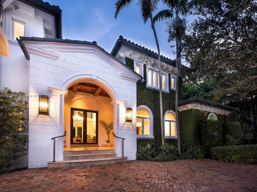 PRICE IMPROVEMENT!Updated in 2021, this 6,524 Sqft. Contemporary Mediterranean gated estate in the heart of Ponce-Davis is nestled in an almost 1-acre secluded lot w/privacy surrounded by tropical manicured landscape. This captivating and elegant residence with 6 bdrms, 7 full and 1 half-bath featuring exquisite amenities. The chef’s kitchen has access to the family living, dining, office rm and integrated outdoor cypress peak ceiling terrace ideal for entertaining. Master suite offers a seating area, spa bath, spacious shower/steam rm and jacuzzi. The resort-like grounds include gas heating saltwater pool w/arced jets, jacuzzi, fire pit, tiki torches, BBQ. Other features: laundry rm,impact door/windows, a/c 3 car-garage, walking attic, full house generator,top of the line appliances &more