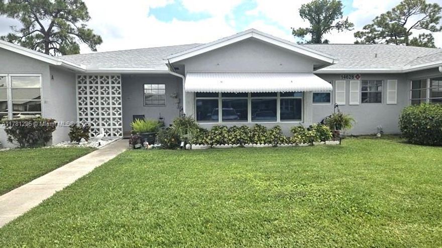 Spacious & bright 1BR/2BA 1,060 SF 1-story villa in desirable 55+ High Point of Delray West Community! Features include tile throughout, a beautifully remodeled modern kitchen with quartz counters, white wood cabinets, and bar seating. Impact windows, enclosed front balcony currently used as an office (potential 2nd BR), and a private rear patio with no rear neighbors. Enjoy community pool, clubhouse, billiards, tennis & on-site office. Close to shopping, restaurants, movies, Boys Market, and just minutes to the beach & vibrant Downtown Delray. Easy to show—don’t miss this one!