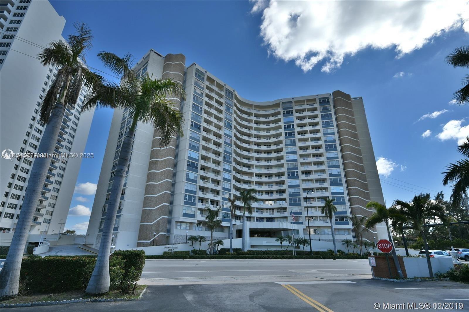 Direct Ocean View from 12 floor balcony of this 2 bedrooms 1.5 bath apt located in a full scale service building with a big pool, gym, sauna. The building is on a sand and borders with Golden Beach. Few min drive to restaurants and shoppings. The Apartment is fully furnished. The Second bedroom has a glass partition with a sliding door, a 1/5 bathroom and a closet inside. Great place to live. First assessment is paid by owner.