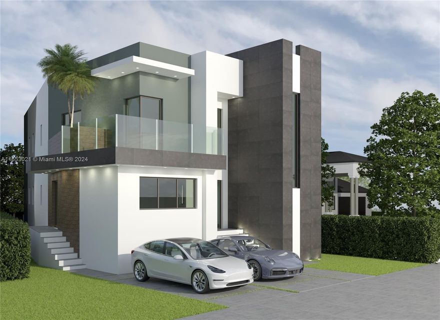 A very uniquely designed land development opportunity in East Little Havana to build a New 2-story single family home with a total 3,310 SF gross area, 1st floor - 1,637 sf, 2nd floor - 1,493 sf and a 276 SF wrap around deck. Plans have been submitted and are in final stages of being approved. Designed for maximum comfort, amenities such as a great room, wine cellar, it can accommodate families with its 4 bedroom 4 bath spacious design. With 10 ft ceilings, balconies, yard space, laundry and more this offers all the trappings of a lovely home.