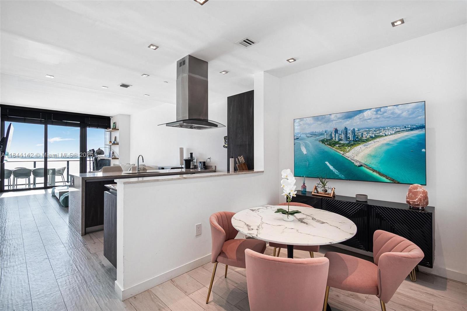 Available September 1st (3-month minimum). Fully furnished for Fall / Winter Season or a transitional corporate stay, in one of Edgewater's finest residential towers. Direct east-facing 2/3 floorplan, offered as an elegant 2-bedroom, 2 bath with dining nook and open kitchen. Unit 1603 boasts 10-ft ceilings, private elevator and a 209 sq. foot (19.4m2) private terrace overlooking the bay. ASSIGNED garage PARKING and building amenities are INCLUDED: Residents of Gran Paraiso enjoy a private screening theater, outdoor spa and circular pool, summer kitchen, state-of-the-art Technogym fitness center; an indoor sports center featuring bowling lanes and Tackman golf simulator, and tennis center with lighted tennis courts. NOTE: The building requires a matching refundable security deposit.