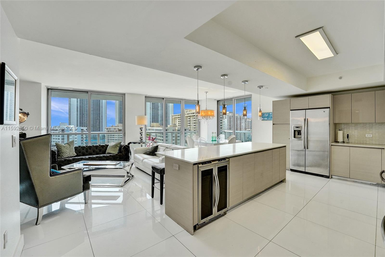 Experience luxury living in this beautifull 3-bedroom, 3-bath corner unit, south east corner unit with breathtaking ocean, Intracoastal, and city views. With no rental restrictions, this property is perfect for personal use or as a lucrative investment, rent it yourself, through airbnb or the centralized rental program. Enjoy resort-style amenities including a private elevator, wrap-around balconies, rooftop pool exclusive to owners, gym, valet, concierge services, and a beach club with shuttle service. Located near Aventura Mall and Fort Lauderdale Airport, this unit offers unparalleled convenience and potential for high rental income. Make this stunning property your vacation oasis or income-producing asset today! Maintenance pays for water, electricity and internet