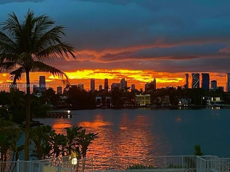 Rare opportunity to rent Turn-Key at The Vistas, a boutique building on Belle Isle. Enviable Bay Views with Magical Sunsets. Large, outdoor living space off Bedroom and Liv. Rm. 24 hr. Security/Concierge and gated garage. A perfect location on the renowned Venetian Causeway, next to the Standard Hotel. Walking and bike riding distance to Lincoln Road, Trader Joe's, Fresh Market, Publix and WFs. Beautiful park across street. Delight in all the great Shopping and Dining Sunset Harbor Shops has to offer. Only minutes from Downtown and MIA. Stocked Kitchen, linens, towels, S.Steel App., Rev. Osmosis Water Sys., Gardall Safe, 2 Flatscrn TVs, Bose/JBL Sound Syst. thru-out, G-fiber Streaming Internet incl., Cedar W.I. Closet, Private Dock, Utilities Incl. Elect. paid to $150/mo.