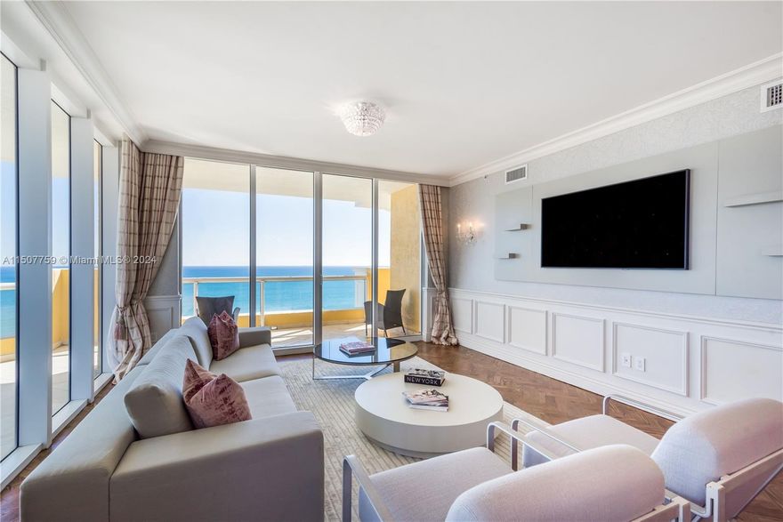Beautifully upgraded corner residence located at the Acqualina Resort and Spa. 4 bedroom and 4 bathrooms with Five Star service at the Acqualina.