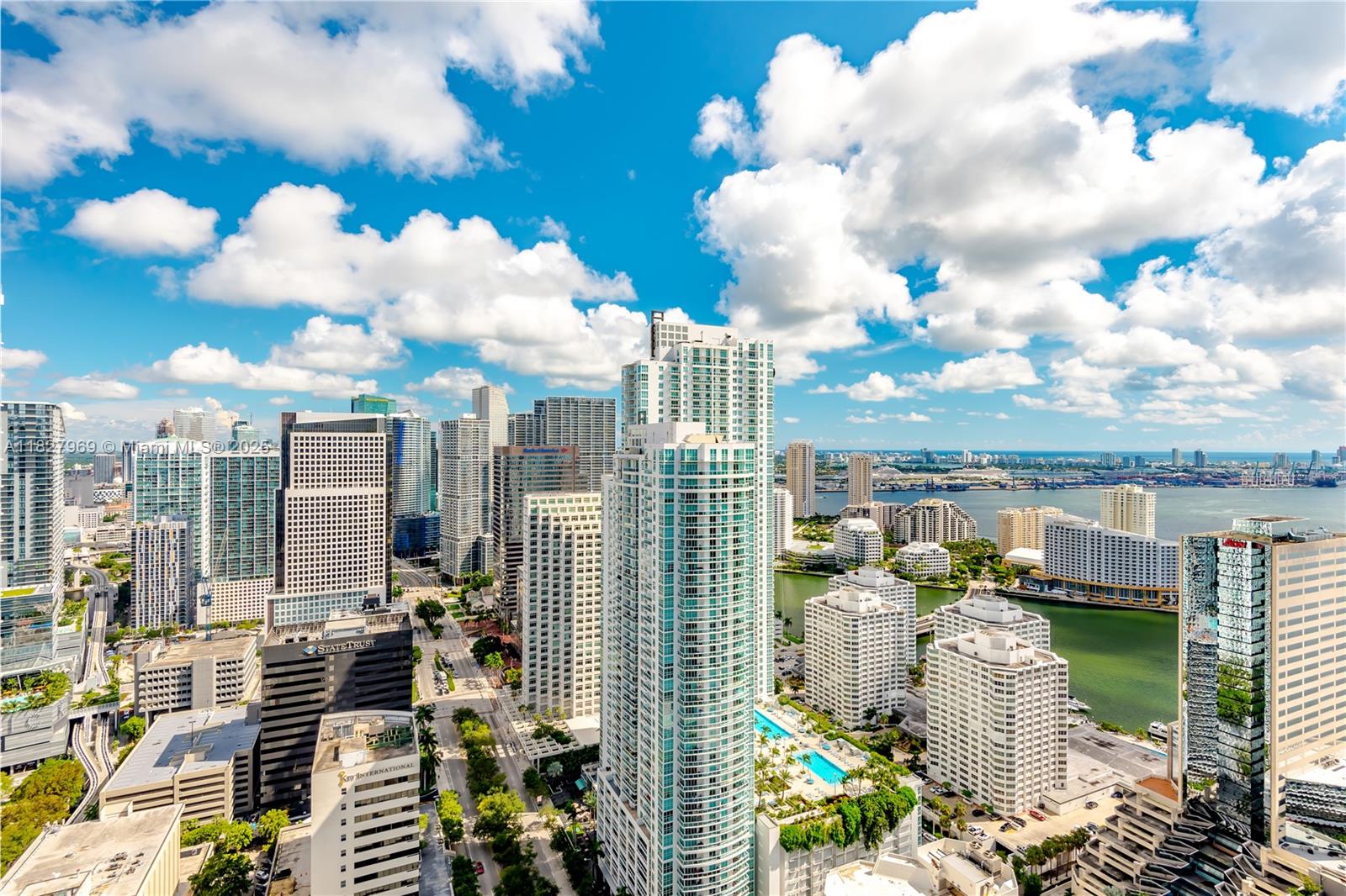 The Best, the Biggest, and the Highest Floor Available! If you love high-rise living, this one’s for you. This 3-bedroom, 3-bath residence offers stunning Brickell views from one of the top floors. Beige tile throughout main living areas, and wood floors in the bedrooms. The upgraded kitchen features Bosch appliances and a wine cooler. Spacious living and dining area with floor-to-ceiling windows. Located in a highly walkable neighborhood.