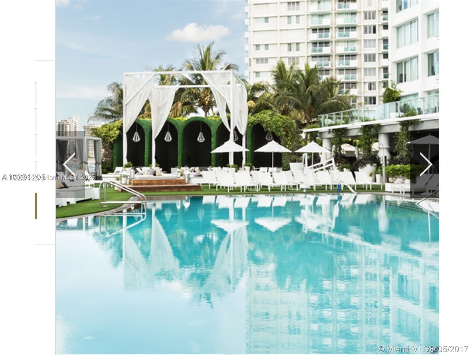 Rental Property at 1100 West Ave 517, Miami Beach, Miami-Dade County, Florida - Bedrooms: 1 
Bathrooms: 1  - $4,200 MO.