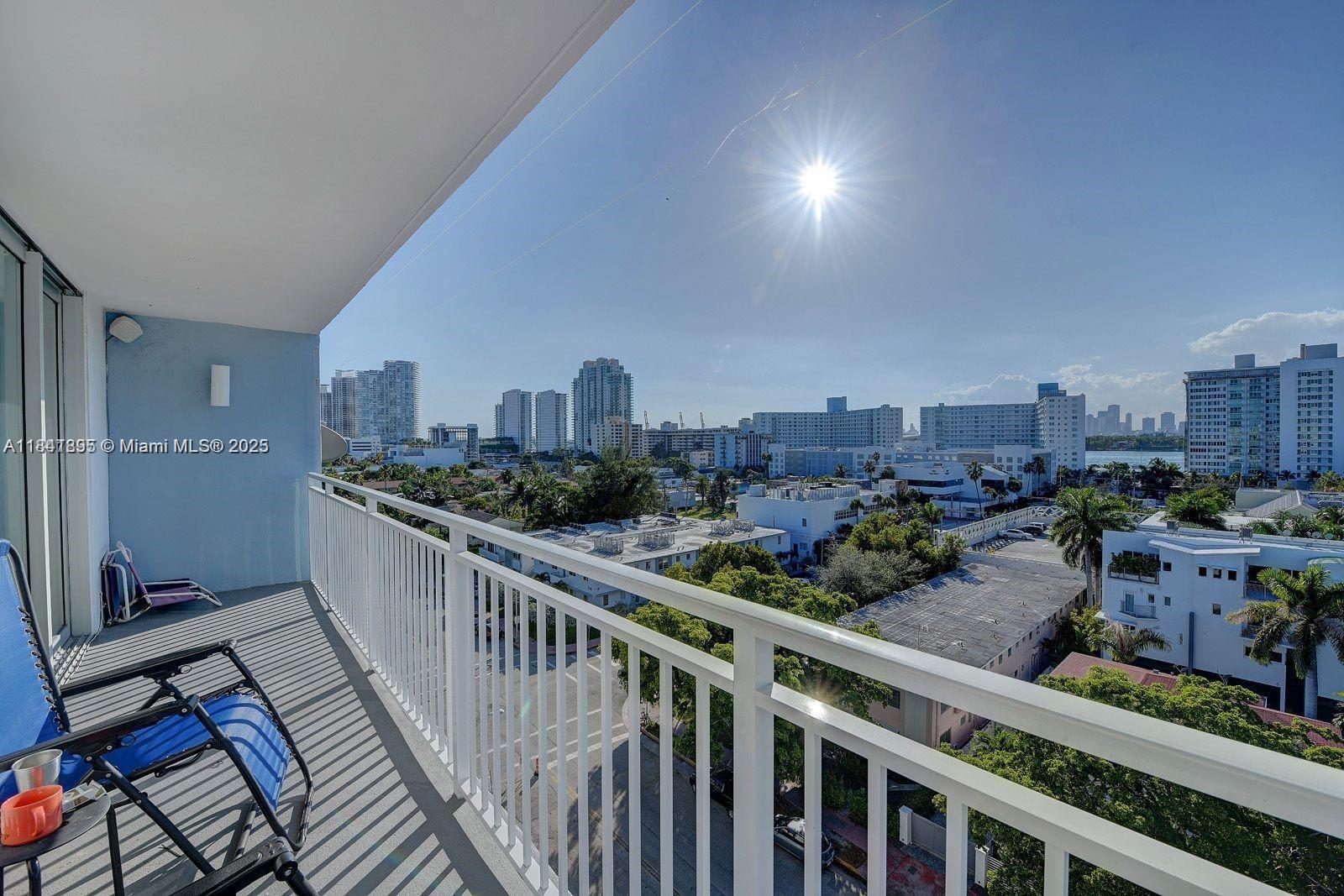 Top Floor Corner Residence with wide open sunset views over South Beach, Biscayne Bay and across to Downtown Miami! One block away from Walgreens & Whole Foods. Lovely oversized one bedroom was recently updated with open kitchen with stainless appliances, tile flooring throughout, new impact windows, walk-in closet, very large balcony with ocean views from front door and kitchen bay view, corner unit. Unbeatable location in the heart of South Beach, steps to shopping, dining, park and just a short stroll to the beach. This immaculate building has recently gone through a major transformation and is very well kept physically and financially.