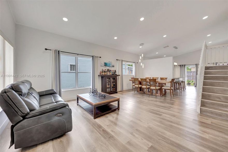 Spacious 6,000+ sq. ft. lot W/ROOM FOR POOL AND BOAT! This meticulously maintained 4-bedroom, 2.5-bath home is located in a quiet, safe, and well-kept neighborhood just minutes from the Turnpike. Enjoy a BRIGHT split floor W/CUSTOM CLOSETS THROUGHOUT. THE LARGE PRIMARY BDRM IS CONVENIENTLY LOCATED ON THE FIRST FLOOR & OFFERS A REMODELED ENSUITE BATHROOM, & A GENEROUS WAKL-IN CUSTOM CLOSET. The modern upgraded kitchen features stainless steel appliances, granite countertop, & ample counter space. Includes a 2-car garage, generous driveway parking, & great curb appeal. ENJOY THOUSANDS IN UPGRADES IN MODERN KITCHEN, CUSTOM CLOSETS, & STORAGE. LOW ASSOCIATION FEES. It's a MUST see! This home is ready to make it your own.