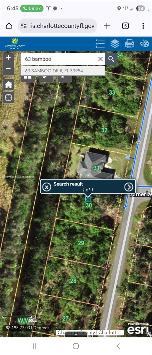 63 Bamboo Dr offers a 10,000 sq. ft. vacant lot, zoned for residential use. This unimproved parcel sits on a paved road with neighboring homes already constructed, providing great potential for building. Also great for investment portfolios. It has city water acces right in front. The property is in X flood zone (low to moderate risk not considered flood zone). No HOAs, deed restrictios or CDDs. Not in a zone requiring scrub jay mitigation as of 01/26/25 in county website, please reconfirm during due diligence. Don't miss this great opportunity to buy this land, next to a newly built home and in a developing housing community. Also it is peaceful and well located!