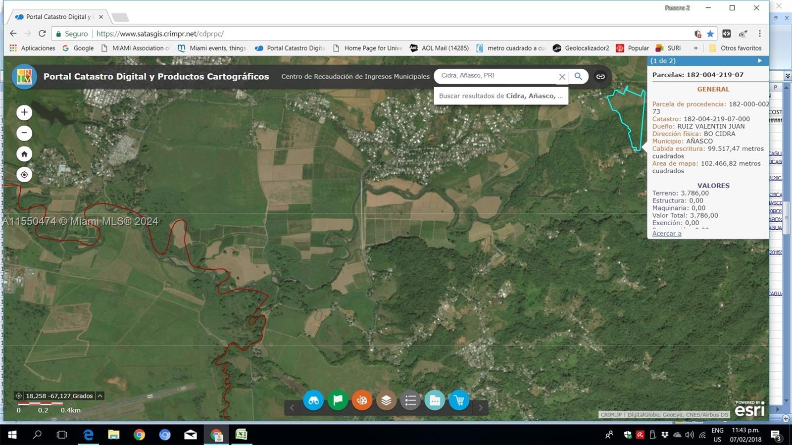 25 CUERDAS COME WITH TWO SEMI APPROVED ELDERLY HOUSING PROJECTS:
1- ESTANCIAS DE CIDRA= 154 SINGLE DWELLING HOMES DEVELOPMENT COST +-16M
2-RIO CANAS ELDERLY= 140 APARTMENTS ON A 10 FLOOR BUILDING COST TO DEVELOP +-18M