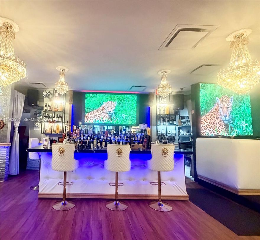 TURN-KEY RESTAURANT FOR SALE>  Make this stunning fully built-out restaurant your next investment; Elegant and modern dining atmosphere designed to impress guest the moment they walk in, high ceilings, beautiful crystal chandeliers, stylish In and outdoor seating, 120 seating capacity, 3,500 sf, beautifully designed full service bar, Fully equipped with grease trap and hood just few years old, New A/C units, New freezers, Walk in coolers, really rare opportunity in the area, large parking for customers and employees. 
Prime location with street visibility to heavy traffic on busy A1A, high-end high-rises with an average household income of $107,000 with in 1 mile radius. 

Excellent plaza on desirable Sunny Isles Beach.. Excellent opportunity to an acquired standing dining destination.