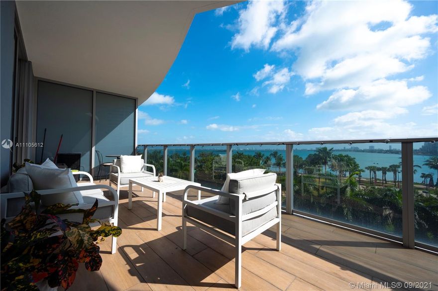 Bay Views from every point of this cozy Apartment, unit featuring large balcony, porcelain floors throughout the whole apartment, Italians cabinets and quartz tops in kitchen and bathrooms,  assigned parking space is just a few steps from the front door. 
Aria on the Bay Condominiums offers the best residential lifestyle in Edge Water, centrally located and LOADED with all the amenities of any 5 stars resort.  Walk to Margaret Pace park and marina, public transportation, banks, restaurants...
UNIT IS RENTED, CASH ONLY, PROOF OF FUNDS