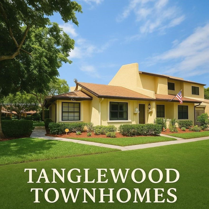 Welcome to this pristine 2-Bed/2-Bath corner townhouse in the desirable Tanglewood community! This home features a spacious kitchen with stainless steel appliances, tile flooring throughout, and a primary suite generously sized with walk-in closets. Laundry is conveniently located inside the unit. Enjoy abundant natural light, a private fenced patio, and access to community amenities including a refreshing pool. Nestled in a quiet, well-maintained neighborhood with a prime location near shopping, dining, and major highways.. Easy to show—schedule your visit today!