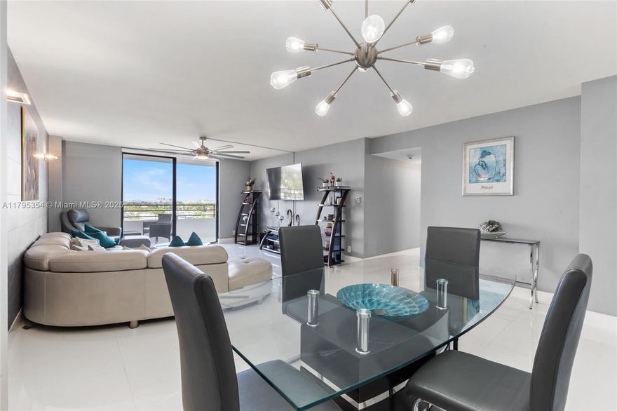 Fully furnished 2-bedroom, 2-bath condo in the prestigious Olympus Condominium in Hallandale Beach. This bright and spacious unit offers a split floor plan, floor-to-ceiling windows, and a private balcony with stunning Intracoastal and city views. Move-in ready with tasteful furnishings, a fully equipped kitchen, and plenty of storage space. Enjoy resort-style living with amenities such as two heated pools, tennis courts, a state-of-the-art fitness center, marina, 24-hour security, and valet service. Perfectly located minutes from the beach, shopping, dining, and entertainment.