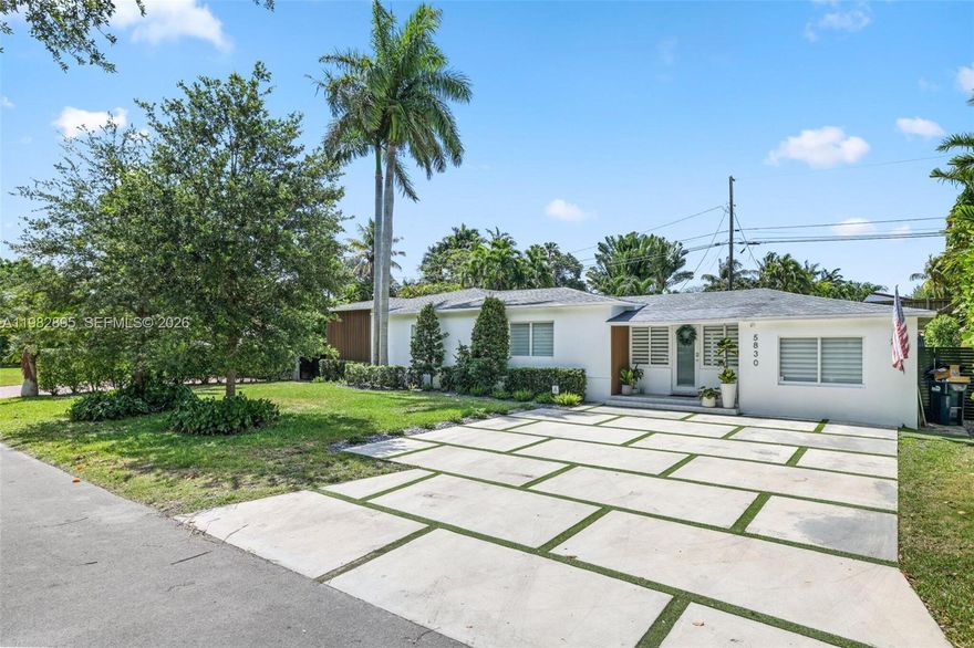 Beautifully renovated home in the highly desirable Biltmore Heights neighborhood, ideally located between South Miami and Coral Gables. Offering over 2,100 sq. ft., this spacious residence features 4 bedrooms, 3 bathrooms, plus a dedicated office, a split-bedroom floor plan, and a walk-in primary closet. Renovated in 2019 with a major addition in 2021, the home includes a new roof and A/C (2021), impact windows and doors, and a redesigned driveway (2020). Enjoy indoor-outdoor living with a private pool, low-maintenance synthetic turf, and a built-in interior and exterior sound system. The home also features a full security system with cameras and alarm. Located on a quiet street in a private neighborhood close to top schools, dining, and shopping. Priced to sell!