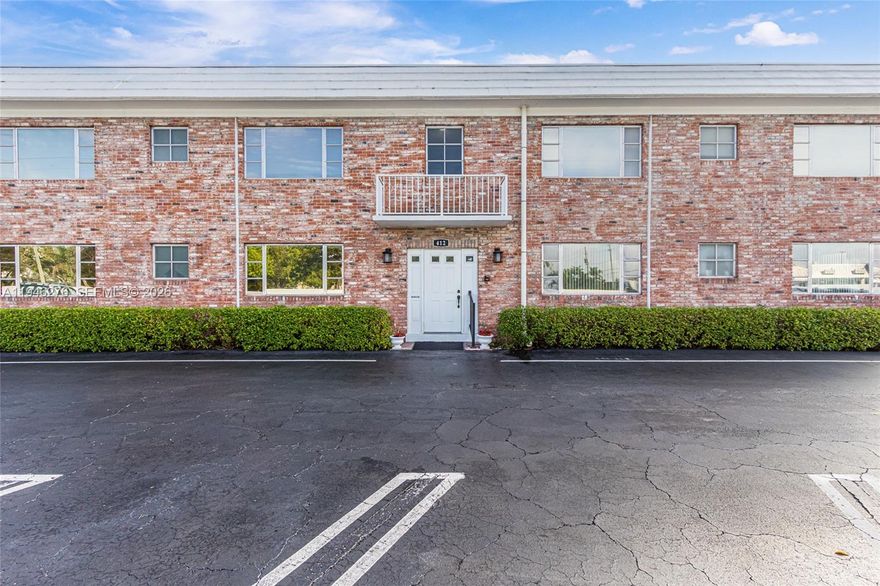 This impressive two-bedroom, one-and-a-half-bath unit in the Virginian Apartments is ideally situated near the vibrant offerings of Pompano Beach. Residents can easily walk to the city center and the charming old town, which features a variety of shops and restaurants, while the beach is just a short drive away. The unit has been recently renovated, showcasing beautiful wood-look flooring, modern stainless steel appliances, and updated bathrooms. With an air conditioning system that is only three years old and a newly replaced roof, this property is well-maintained. Conveniently located directly across from a Publix grocery store, residents can also enjoy amenities such as a fantastic pool, shuffleboard, and a clubhouse. The association operates as a HOPA (55+) community, ensuring a peaceful living environment.