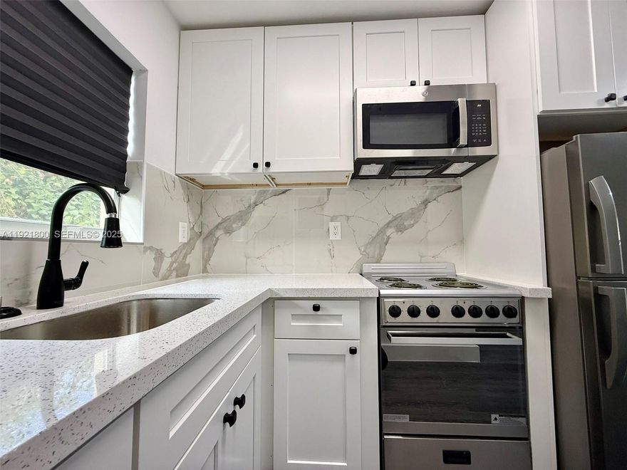 Completely renovated 1 bed / 1 bath in great location in Hollywood East of I95. Featuring brand new kitchen with quartz counter top and stainless steel appliances, renovated bathroom, new elegant flooring throughout. Enjoy an open concept living room with a high end touch. all windows are hurricane impact rated. Easy to show and fast approval.