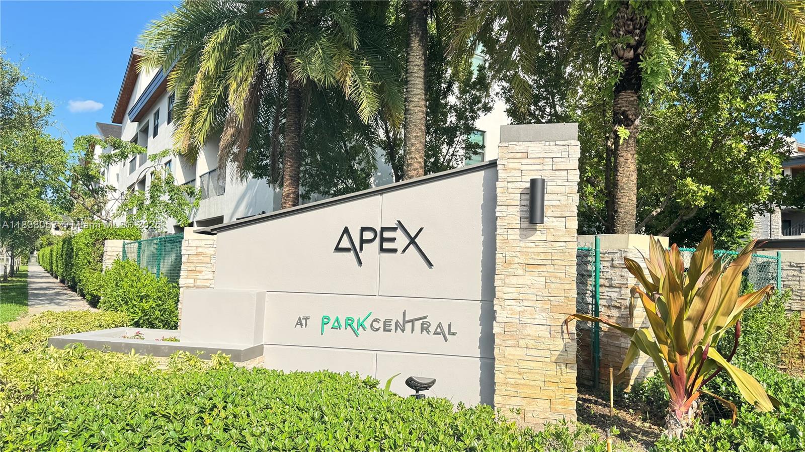 Beautiful and modern 3/2 corner condo with elevator at Apex Park Central Doral. This 2nd floor unit is complete with an open concept kitchen, stainless steel appliances, quartz countertops, ceramic tile floors, smart home automation, and in-unit washer and dryer. This gated community includes access to the elegant Grand Bay Doral Clubhouse offering amenities such as a resort-style pool, gym, sauna/steam room, tennis and basketball courts, kids playground, waterpark, and more. The unit comes with one dedicated parking slot and ample additional parking for guests. Enjoy the convenience of this ideally positioned property, surrounded by abundant shopping, dining and entertainment options, as well as minutes from major highways and high-ranking schools. Renters insurance required.