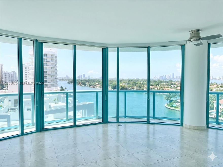 Unique 2-bedroom, 2.5-bath condo with spectacular 180 degree views of Miami Beach, Biscayne Bay and Downtown Miami in a boutique high-rise with only 35 units.   Bright interior with floor to ceiling windows through the entire unit.  Unbeatable value for the views and quality of property.  
Boat slip available to purchase or lease separately.