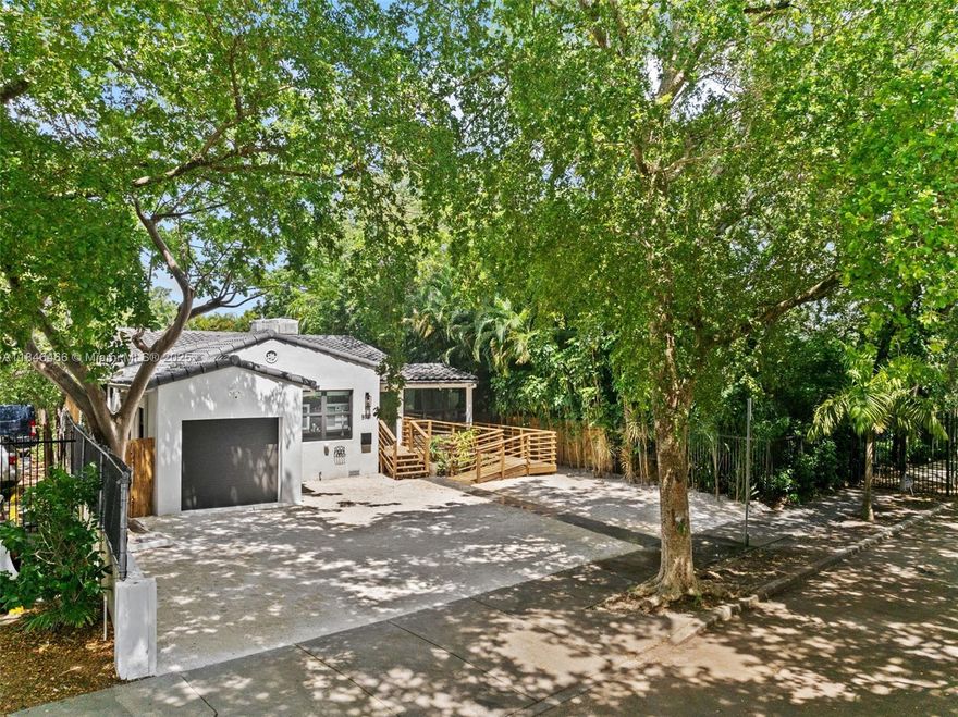 Turnkey Modern Remodeled 3BD/2BA Miami's Prime Morningside Area.Bright open floor plan on quiet dead-end street, direct access to Biscayne Blvd, 4-5 parking spots. Easy access to Morningside waterfront park w/ boat ramp & playground. Across street from Cushman Private School. Great for vacation rental inco. Freshly landscaped & painted, storage closets, dimmable recessed LEDs throughout, polished concrete & tile floors, working fireplace, oversized kitchen (feat. smart appliances), wet-room baths w/ walk-in showers, 1-car A/C'd garage, shed, ADA primary suite, large fenced in yard w/ potential for pool & hot tub. 3y/o roof 2y/o hurricane impact Windows & Doors A/C, plumbing & electric upgrades 3y/o water heater 1y/o W/D