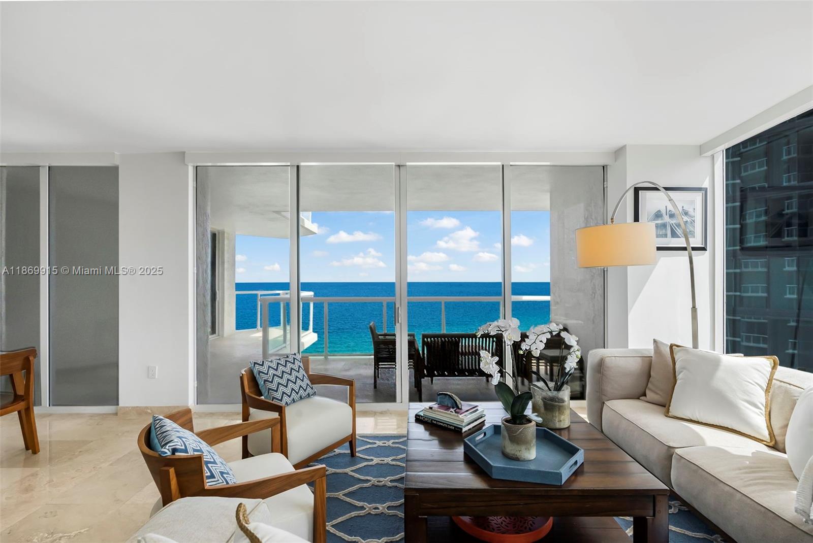 Millennium unit 1603 is a beautiful apartment located in one of the nicest boutique buildings in Sunny Isle Beach! This is a magnificent opportunity to own this beautiful 2 bedrooms, 2.5 bathrooms plus a big den that can be used as a third bedroom or as an office! A panoramic private elevator takes you to your ocean front home with 1,680 SqFt! A big terrace with spectacular views of the ocean, the coast line and the intracoastal. This unit features floor to ceiling windows, marble floors and huge closets! Millennium condo is loaded with amenities as Gym, Spa, Steam room putting golf, tennis court, big and beautiful pool and jacuzzi, Beach service, BBQ area, Party room, conference room, 24 hours concierge service, valet parking and much more! Cable & internet included on maintenance fee.
