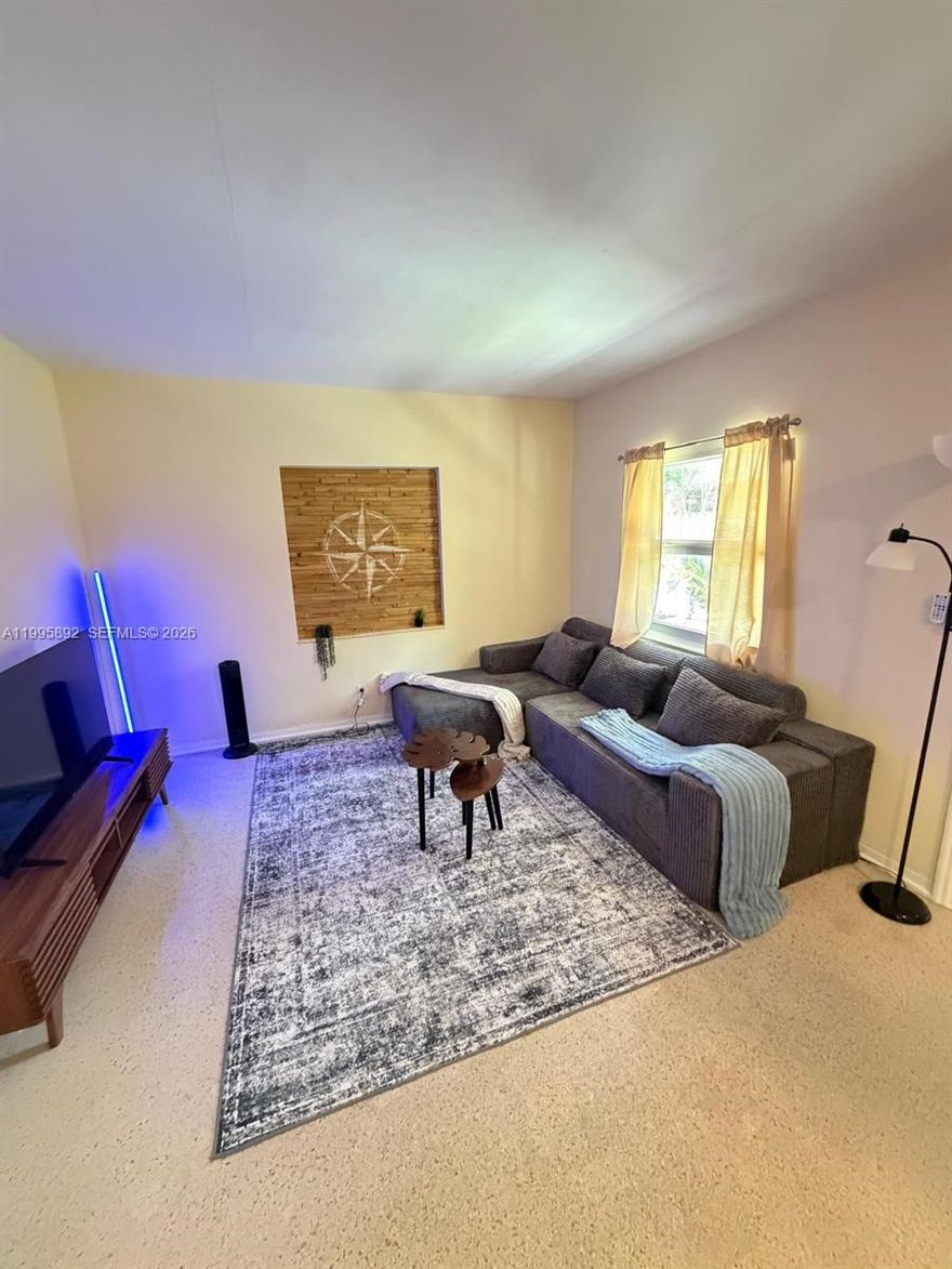 Location location location!!! Charming 1 bedroom 1 bathroom available in amazing neighborhood near the beach! updated unit with impact windows ready for the next tenant to enjoy! New high-end kitchen being installed in 2 weeks! must see! Close to everything you need: shopping, entertaining, recreation, transportation and so much more!