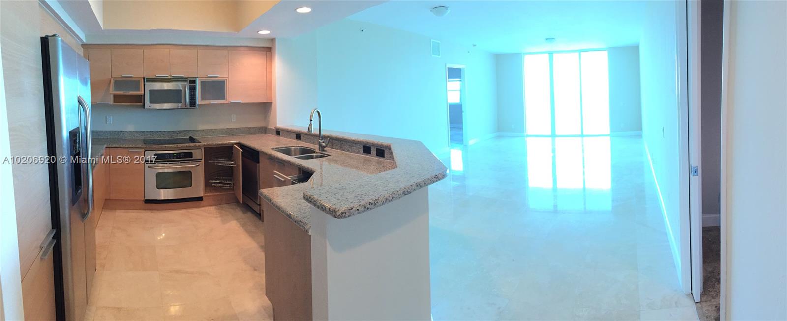 Charming and spacious 2/2/1, beautiful garden view, marble floors. Located in North Miami, close to Aventura Mall, FIU Biscayne Campus and beaches. Open kitchen, format with wood cabinets, SS appliances, granite counter tops, NO PETS...Only service dogs. Equal Housing Opportunity!
